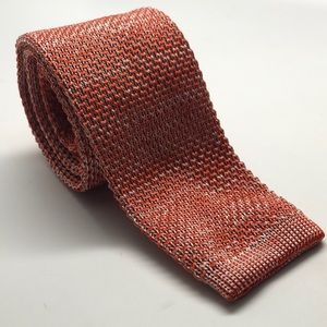 Orange Knit Necktie